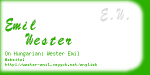 emil wester business card